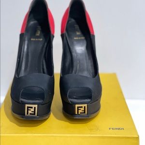 Fendi Fendista Heels (Azalea/ Red)